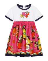 Citrus-print poplin and jersey dress -  | Dolce & Gabbana