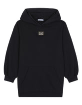 Jersey dress with DG logo tag -  | Dolce &amp; Gabbana