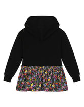 Long-sleeved dress with hood and gathered skirt -  | Dolce &amp; Gabbana