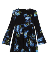 Jersey dress with bluebell print -  | Dolce & Gabbana