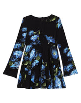 Jersey dress with bluebell print -  | Dolce & Gabbana