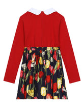 Viyella and interlock dress with tulip print -  | Dolce &amp; Gabbana