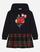 Tartan jersey and wool-blend dress -  | Dolce &amp; Gabbana