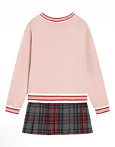 Fleece and tartan dress with Dolce&amp;Gabbana print -  | Dolce &amp; Gabbana