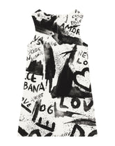 Short interlock dress with graffiti print -  | Dolce & Gabbana