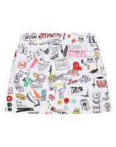 Short quilted nylon skirt with Smemo print -  | Dolce & Gabbana