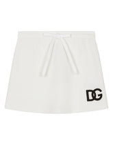 Short jersey skirt with DG logo patch -  | Dolce & Gabbana