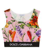 Farmer-print interlock bralette top -  | Dolce & Gabbana