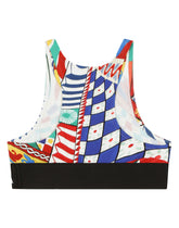 Carretto-print interlock bralette top -  | Dolce & Gabbana