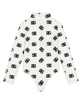 Interlock babygrow with DG logo print -  | Dolce & Gabbana