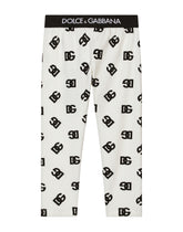 Interlock leggings with DG logo print -  | Dolce & Gabbana
