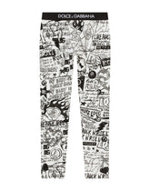 Graffiti-print interlock leggings -  | Dolce & Gabbana