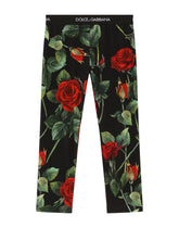 Rose-print interlock leggings -  | Dolce &amp; Gabbana