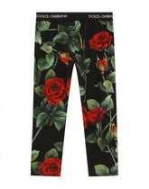 Rose-print interlock leggings -  | Dolce &amp; Gabbana