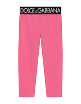 Interlock leggings with branded elastic -  | Dolce & Gabbana