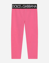 Interlock leggings with branded elastic -  | Dolce & Gabbana