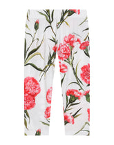 Carnation-print interlock leggings -  | Dolce & Gabbana