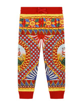 Carretto-print jersey jogging pants -  | Dolce & Gabbana