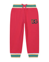 Jersey jogging pants with brocade DG patch -  | Dolce & Gabbana