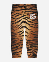 Jersey jogging pants with tiger print -  | Dolce &amp; Gabbana