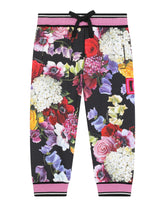 Hydrangea-print jersey jogging pants -  | Dolce & Gabbana