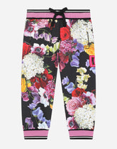 Hydrangea-print jersey jogging pants -  | Dolce & Gabbana