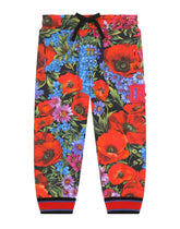 Meadow-print jersey jogging pants -  | Dolce & Gabbana