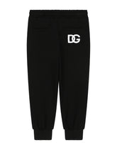 Jersey jogging pants with DG logo patch embellishment -  | Dolce &amp; Gabbana