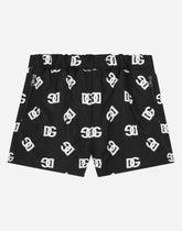 Quilted nylon shorts with DG logo print -  | Dolce &amp; Gabbana