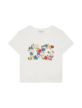 Jersey t-shirt with applied flowers -  | Dolce & Gabbana