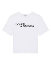 Jersey T-shirt with logo print -  | Dolce & Gabbana