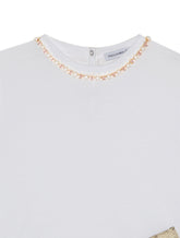 Cotton t-shirt with pearls and stones outlines -  | Dolce & Gabbana