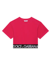 Jersey T-shirt with branded elastic -  | Dolce & Gabbana