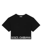 Jersey T-shirt with branded elastic -  | Dolce &amp; Gabbana