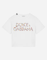 Jersey T-shirt with logo print -  | Dolce &amp; Gabbana