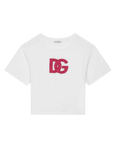 Jersey T-shirt with logo patch -  | Dolce &amp; Gabbana