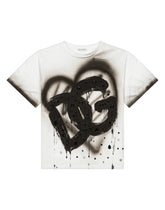 Jersey T-shirt with spray-paint DG logo and fusible rhinestones -  | Dolce & Gabbana