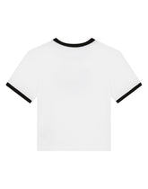 Jersey T-shirt with crystal-embellished DG patch -  | Dolce & Gabbana