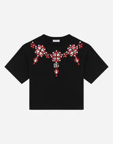 Jersey T-shirt with fusible rhinestones -  | Dolce &amp; Gabbana