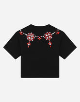 Jersey T-shirt with fusible rhinestones -  | Dolce &amp; Gabbana