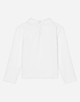 Jersey T-shirt with DG logo embroidery -  | Dolce & Gabbana