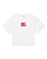 Jersey T-shirt with DG logo patch -  | Dolce & Gabbana