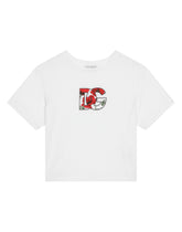 Jersey T-shirt with poppy DG logo print -  | Dolce & Gabbana