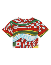 Short-sleeved Carretto-print jersey T-shirt -  | Dolce & Gabbana
