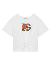 Jersey T-shirt with Carretto-design DG patch and knot detail -  | Dolce & Gabbana
