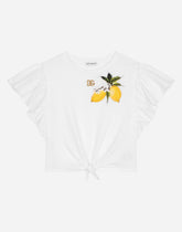 Jersey T-shirt with lemon patch and DG logo -  | Dolce & Gabbana