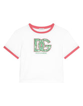 Jersey T-shirt with DG patch and Dolce&amp;Gabbana embroidery -  | Dolce &amp; Gabbana