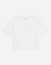 Short-sleeved jersey t-shirt with dg logo -  | Dolce &amp; Gabbana