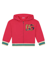 Zip-up jersey sweatshirt with DG patch -  | Dolce & Gabbana