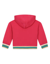 Zip-up jersey sweatshirt with DG patch -  | Dolce & Gabbana